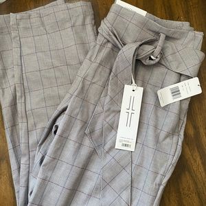 Grey Plaid Slacks